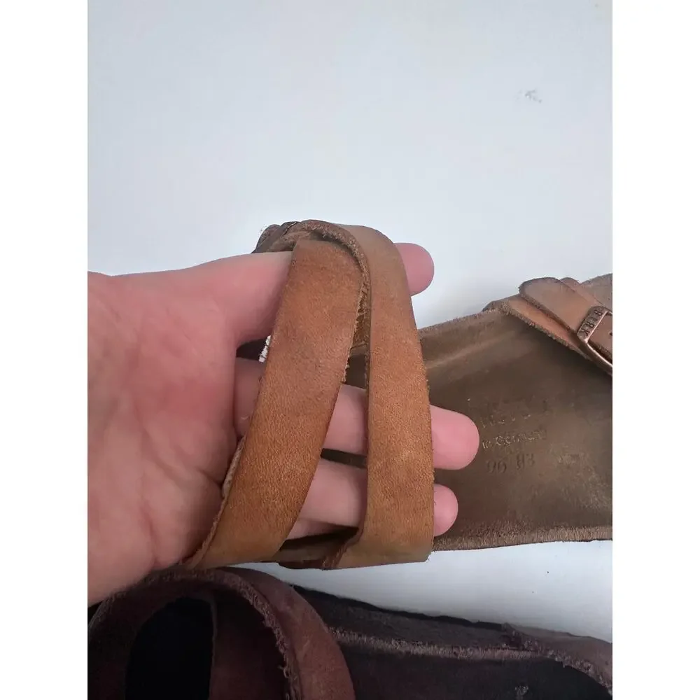 Birkenstock Yara Distressed Leather Sandal - Size 38 - Picture 4 of 8